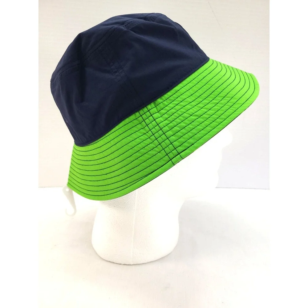 Columbia Bucket Hat Youth small medium Green Blue Reversible Outdoor Fishing
